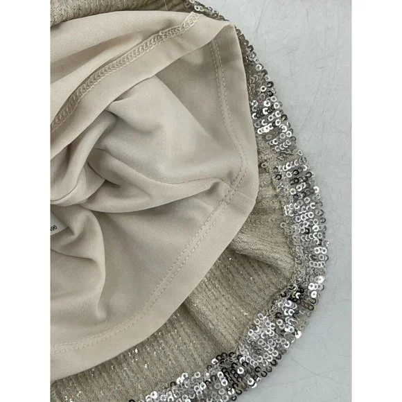 NWT Express Women's Long Sleeve Silver Sequin V Neck Cocktail Party Dress XS - Picture 10 of 15